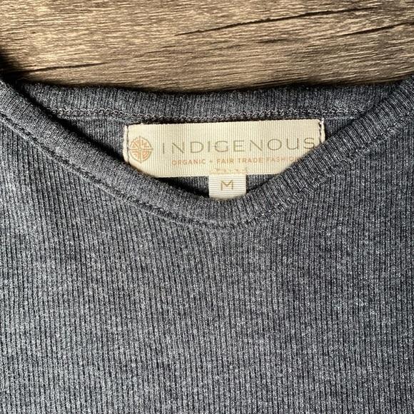 NWT Indigenous Women’s Gray Sleeveless Midi Dress 100% Organic Cotton - Picture 7 of 8